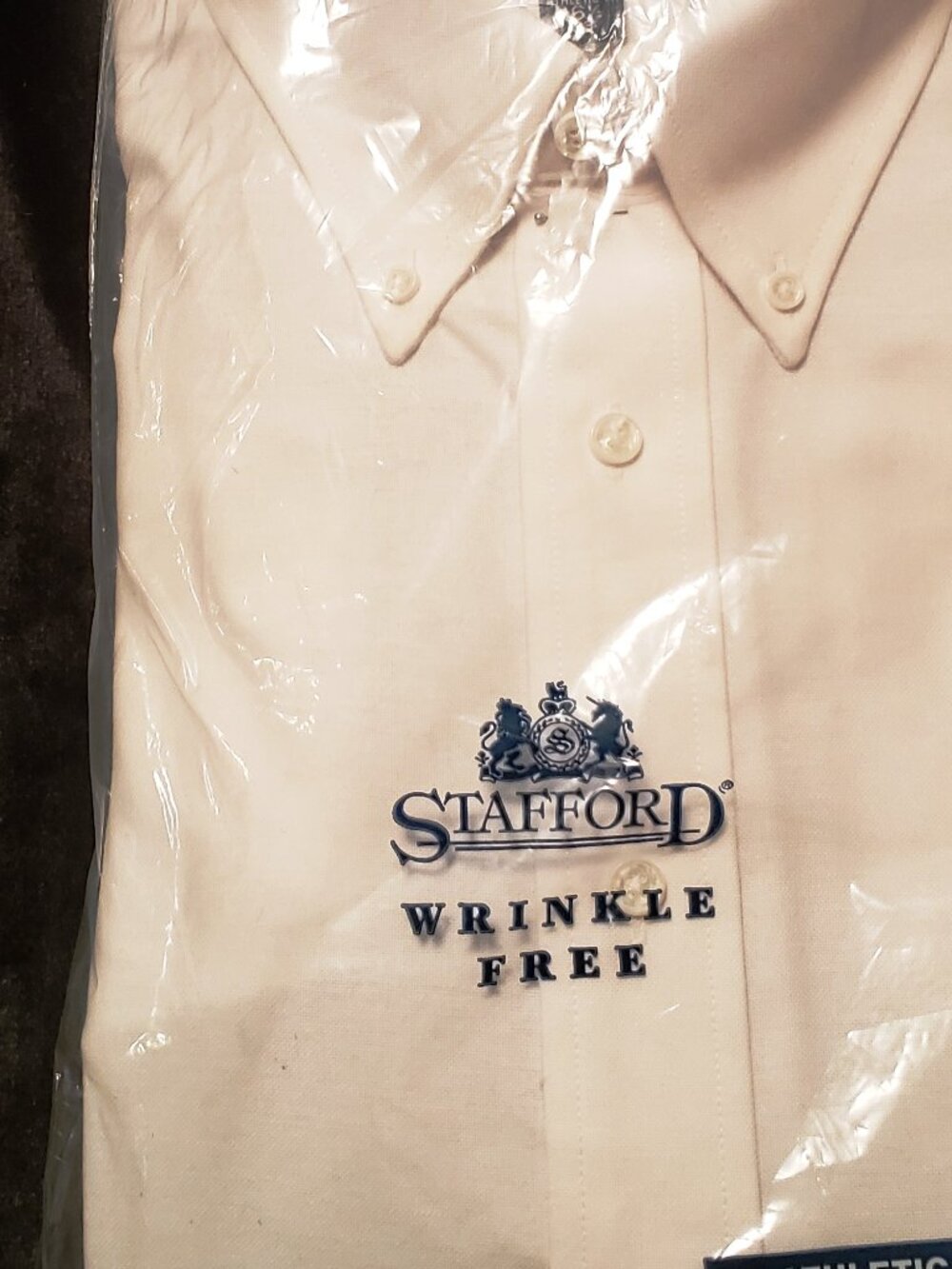 Stafford Wrinkle Free white Dress Shirt